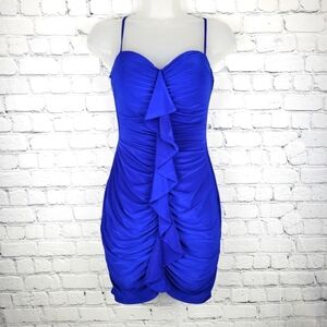 NWT Windsor Size S Blue Ruffled Mini Dress